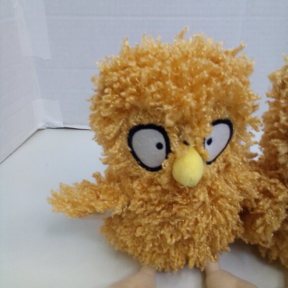 Fiesta Mr Frizzle Plush Chicken NO GLASSES 7.5" Lot of 2 - Picture 3 of 13